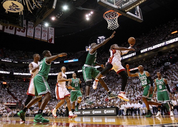 LeBron James & Dwyane Wade Lead Heat Over The Celtics
