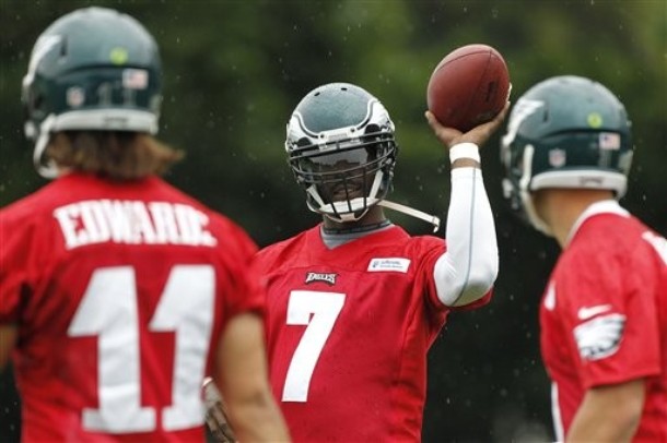 Vick Leading Teammates With Hard Work