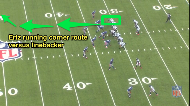 Coach Cobb With Coaching Point For Zach Ertz And His Corner Route